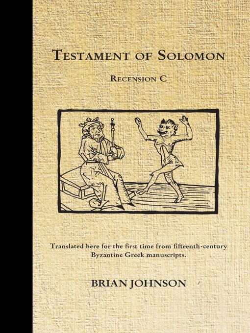 Cover image for The Testament of Solomon